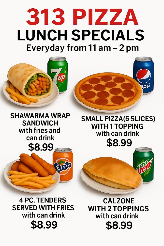313 Pizza Menu image 3